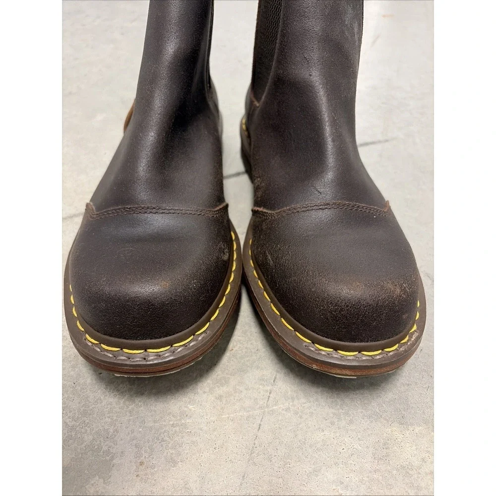 Rare Vintage Discontinued Dr. Martens Chelsea Boot 8B91 Waxed Brown Mens 12 Us